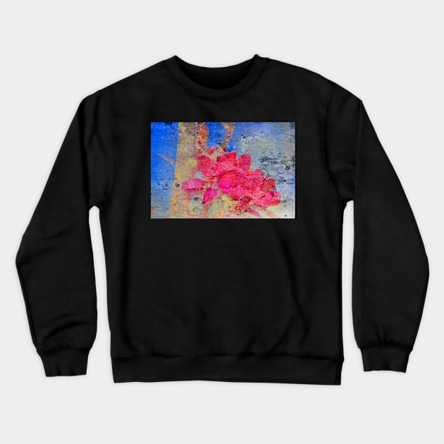 Red apple blossom abstract Crewneck Sweatshirt by WesternExposure